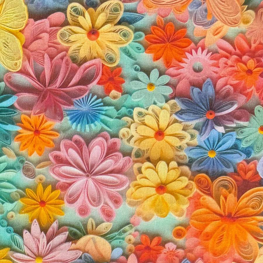 Flores Pastel — Tela efecto 3D en El Baúl de Lore