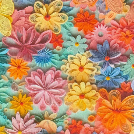 Flores Pastel — Tela efecto 3D en El Baúl de Lore