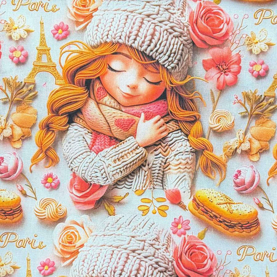 Niña de París — Tela efecto 3D en El Baúl de Lore