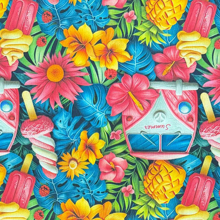 Tropical Azul — Tela efecto 3D en El Baúl de Lore