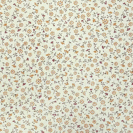 Flor Pequeña Crema — Algodón estampado en El Baúl de Lore
