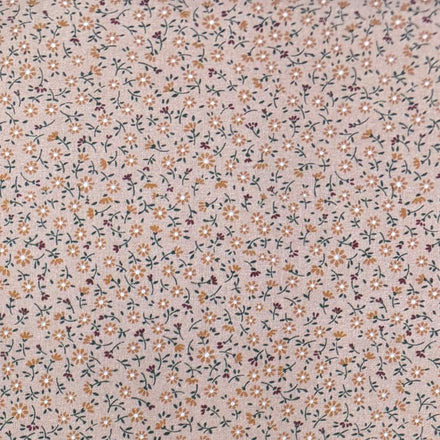 Flor Pequeña Gris Malva — Algodón estampado en El Baúl de Lore
