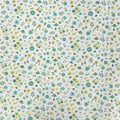 Flor Pequeña Mostaza y Azul — Algodón estampado en El Baúl de Lore