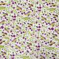 Flor Pequeña Ramitas Morado — Algodón estampado en El Baúl de Lore