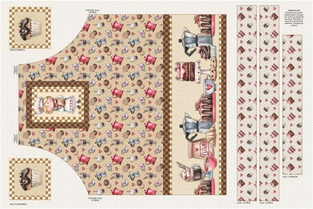 Flores Delantal Rosa — Panel · Delantal en El Baúl de Lore