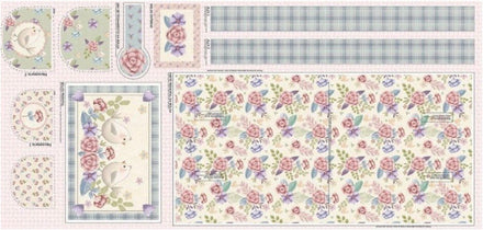 Flores Lila Mantel — Panel · Mantel y camino de mesa en El Baúl de Lore