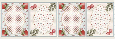 Fresas Mantel — Panel · Mantel y camino de mesa en El Baúl de Lore