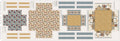 Mantel Azul y Beige — Panel · Mantel y camino de mesa en El Baúl de Lore