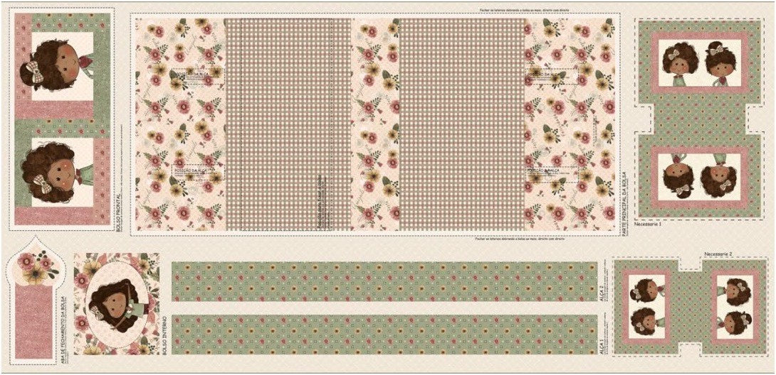 Mantel Topo y Verde — Panel · Mantel y camino de mesa en El Baúl de Lore