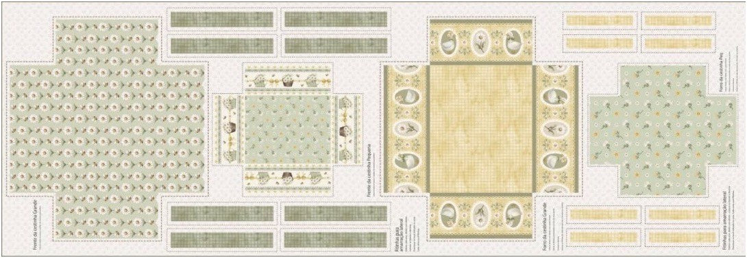 Mantel Verde Crema — Panel · Mantel y camino de mesa en El Baúl de Lore