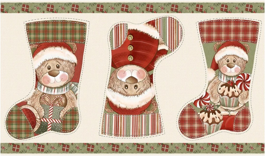 Navidad Calcetines Cuadros — Panel · Navidad en El Baúl de Lore
